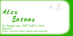 alex eotvos business card